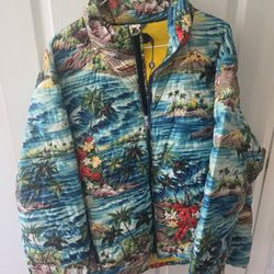 Polo Ralph Lauren Men's Hawaiian Packable Tropical Print  Jacket