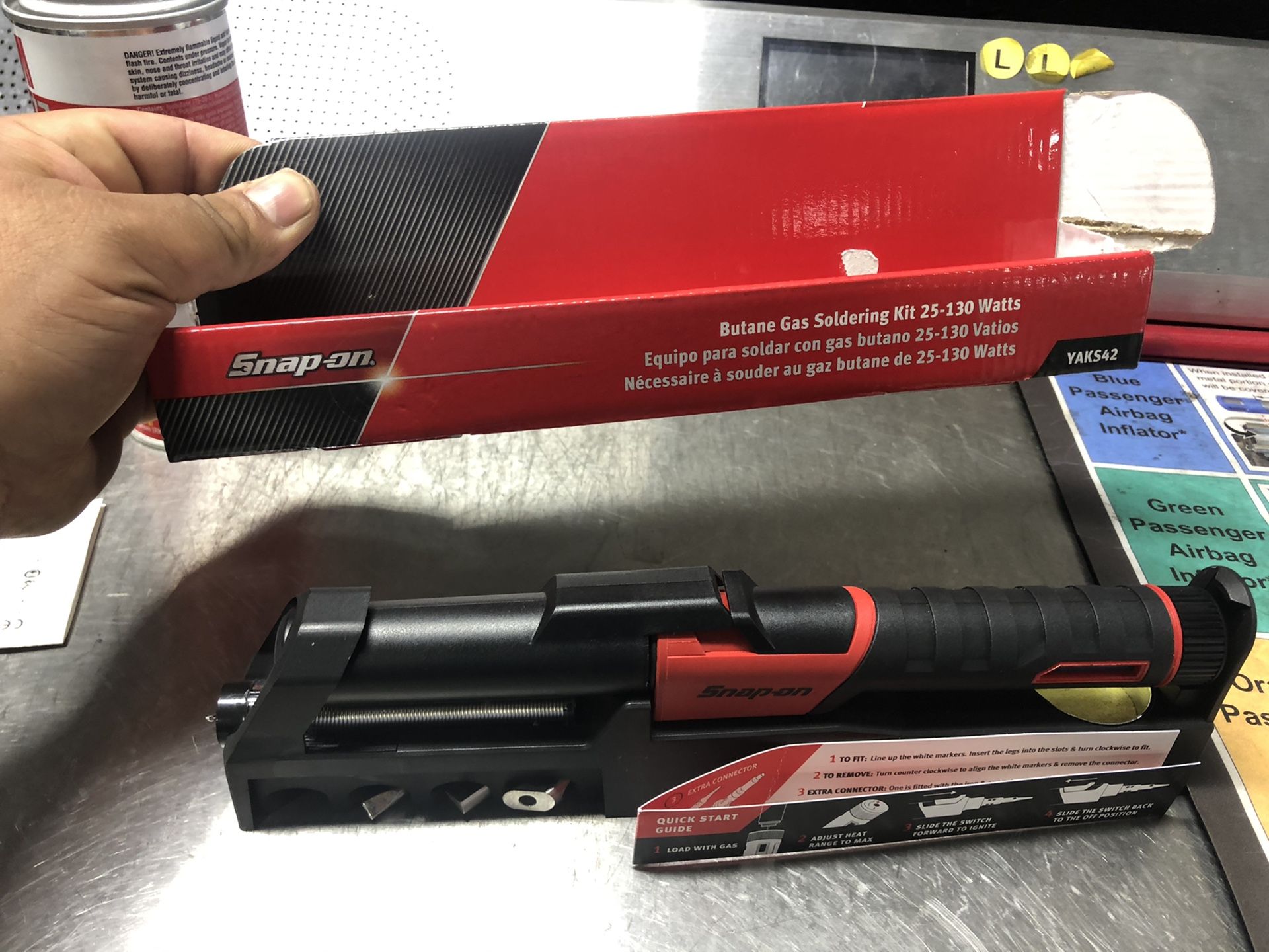 Snap on butane gas soldering iron....Full set