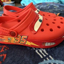 Lightning McQueen Crocs Kids Size 3