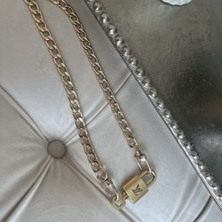 Authentic Louis Vuitton Lock Necklace