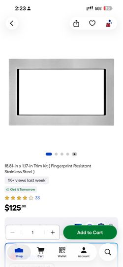 Stainless Steel Microwave Trim Kit