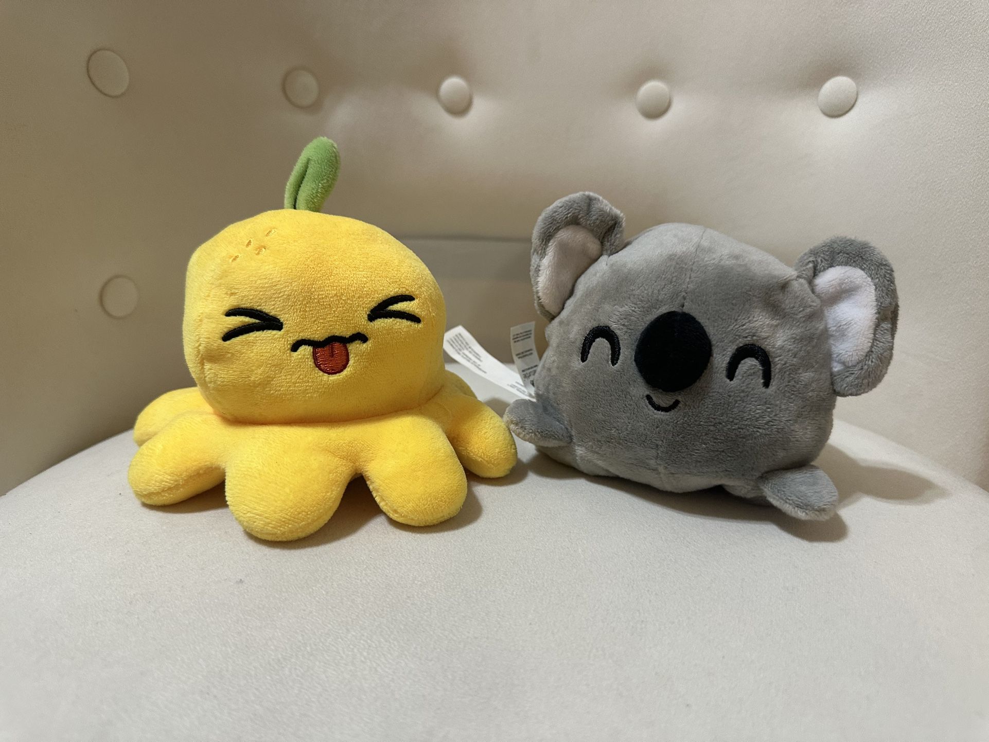 Happy Face / Mad Face Pop Plushies