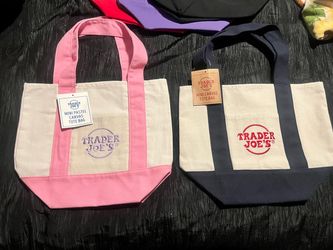Trader Joe's Mini Canvas Tote Bags – Set of 2