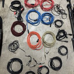 AUDIO CABLES XLR MICROPHONE GUITAR INSTRUMENT AUX ADAPTERS MISC