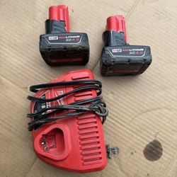 Milwaukee Batteries And Charger M12