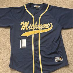 Michigan Wolverine Baseball Blue Jersey