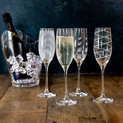 Mikasa Crystal Champagne Flutes and Wine Goblets 