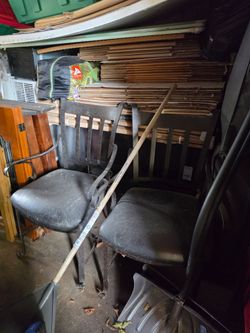 Metal leather chairs
