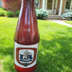 Vintage Inflatable Beer Bottle LA Premium Pilsner Bar Sign Extra Large Rare From Anheuser Busch