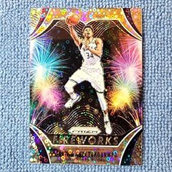 Giannis Antetokounmpo 2019-20 Fast Break Fireworks Prizm No. 4 Milwaukee Bucks 