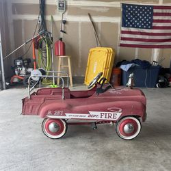 Vintage Pedal Fire Truck 