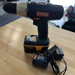 RYOBI 18V Cordless Drill + ONE+ Battery + Charger – Great Condition