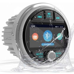 Bluetooth Marine Gauge Stereo System: Waterproof Boat AM FM Radio Receiver