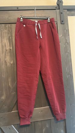 FIGS burgundy Jogger Pants with Drawstring