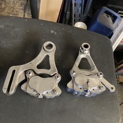 Set Harley DNA Front Brake Caliper Springer Front End  And Back Chrome Floating Chopper