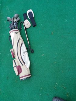 Callaway golf clubs and bag