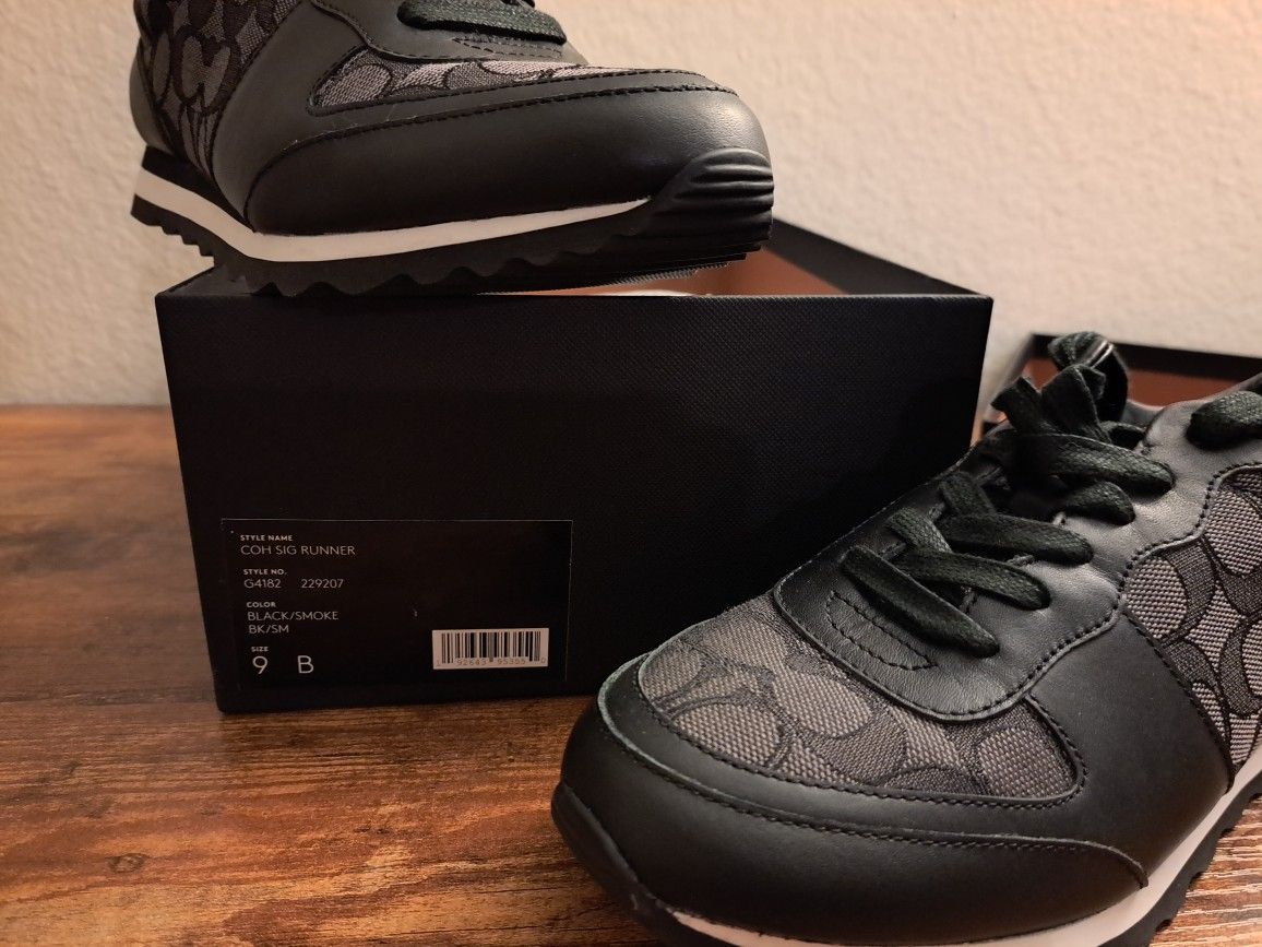 NEVER WORN: Coach Running Shoe - Black and Brand New