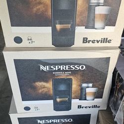 Nespresso Essenza Mini Espresso Machine by Breville, with Aeroccino Milk Frother