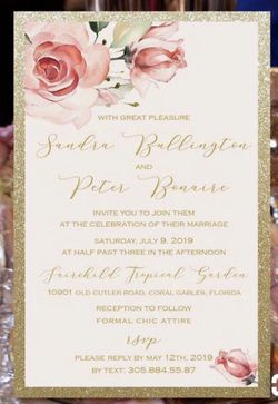 $3.50 ea . Floral invitations