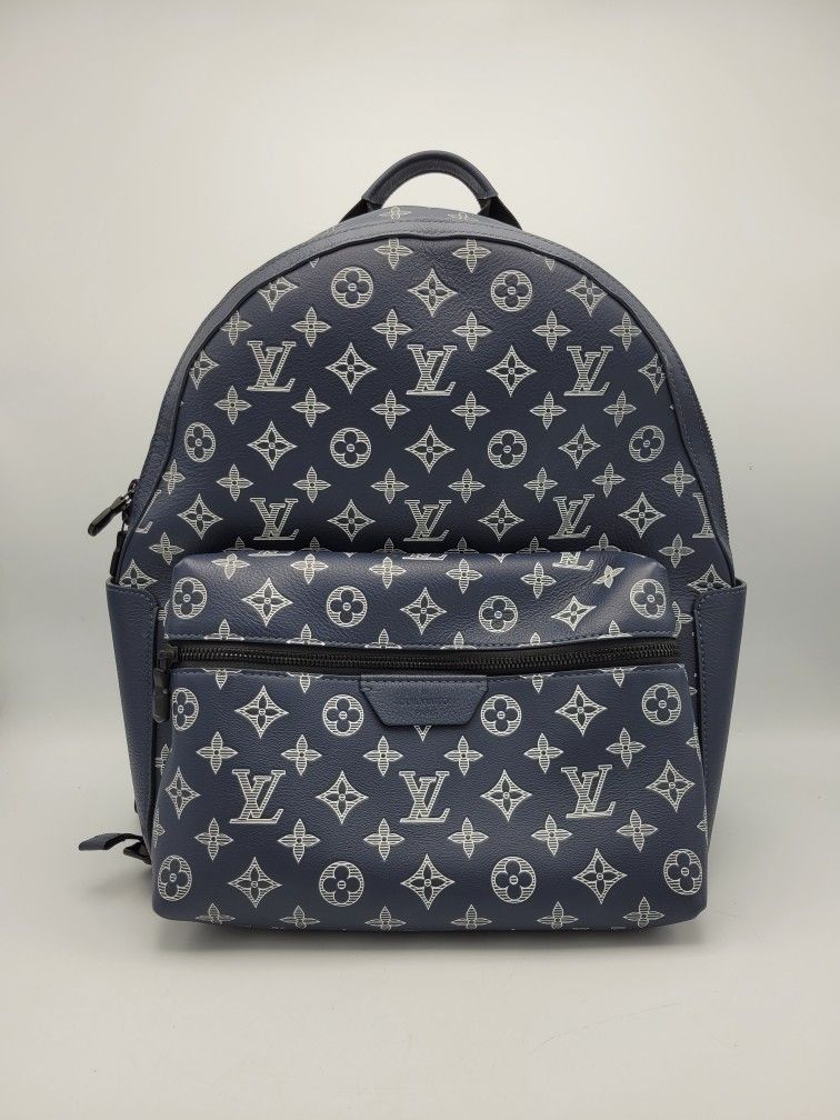 Louis Vuitton Navy Leather Monogram Backpack