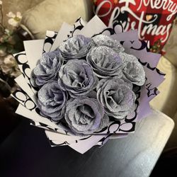 silver flower bouquet 