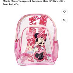 Minnie Mouse Backpack Clear new 