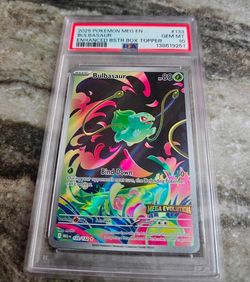 PSA 10 Pokemon Mega Evolution Bulbasaur 133/132 Topper Stamped Promo