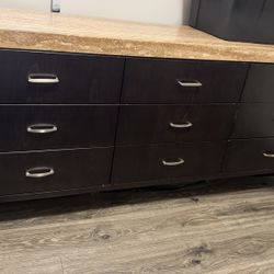 3-Piece Modern Bedroom Set w/ Real Stone Tops – Dresser, Tall Chest & Nightstand – Excellent Deal