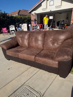 Brown 3-Seat Sofa Couch