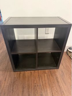 Dark Wood 4-Cube Storage Shelf / Bookcase - Great Condition