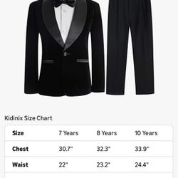 Kids Tuxedo Suit. For Age 10. Brand New