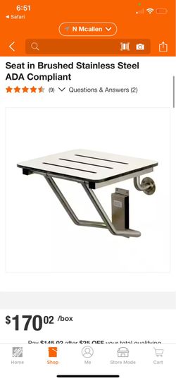 KINGSTON Seat in Brushed Stainless Steel