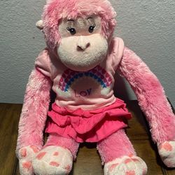 Build A Bear Pink Monkey w/ Outfit 