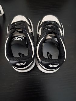 Nike black and white panda baby shoes