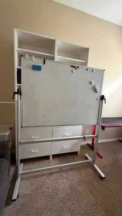 Mobile Whiteboard on Rolling Stand