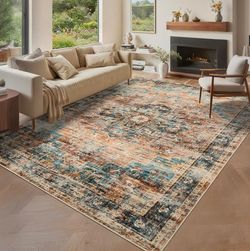 Vintage Style Area Rug 9x12 New