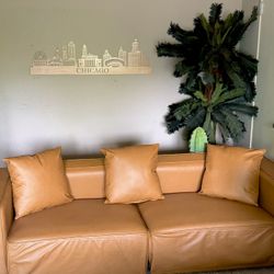 *Brand New* Modern Faux Leather Sofa