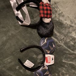 Mickey Ears Black Panther & Plaid Ears