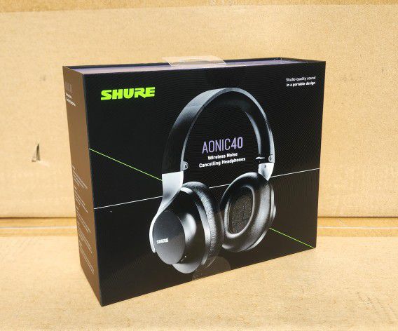 🚨 No Credit Needed 🚨 Shure Aonic 40 Wireless Noise Canceling Headphones Carrying Case Charging Cable 🚨 Payment Options Available 🚨 
