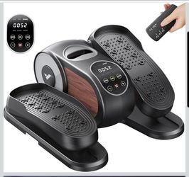 Under Desk Elliptical Machine with Remote, Quiet Seated Pedal Exerciser
