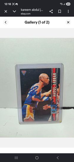 Kareem abdul Jabbar autograph card
