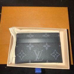 LOUIS VUTTON  WALLET DOUBLE CARD BLACK HOLDER