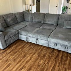 New X-Large Sleeper Sectional Couch With Storage / Free Delivery 