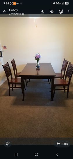 Wooden dining table