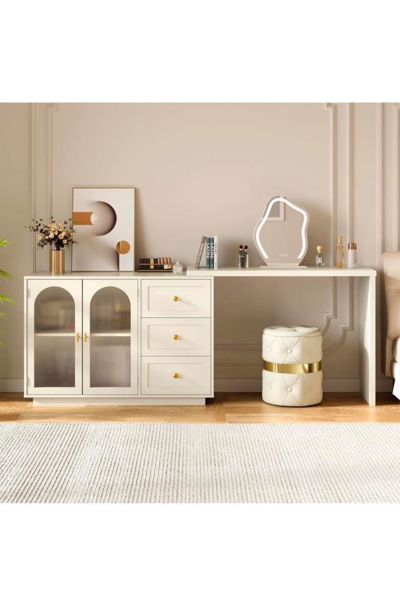 L Shaped Make - Up Vanity Desk. 