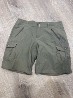 KUHL Women's Hiking Shorts  Cargo Size 8 Green Stretchy Outdoors