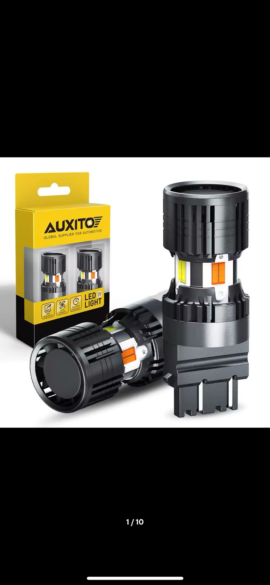 Auxito Led Turn Signal Lights Dual Color Switchback (White/Amber) Fits 3157,T25,Etc.