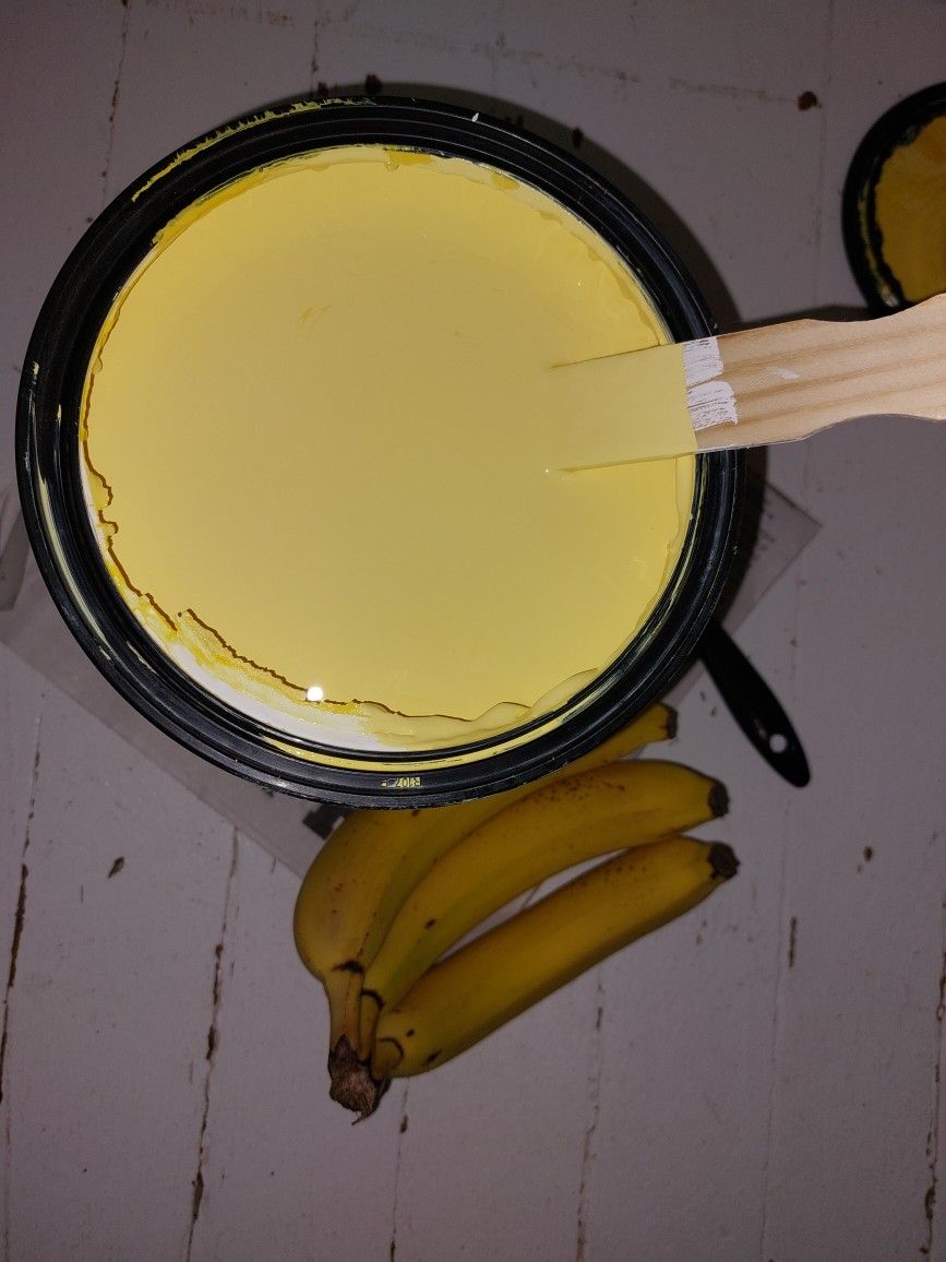 Yellow Behr Exterior Semi-gloss Enamel Paint