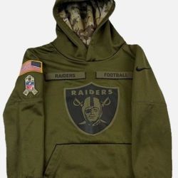 Authentic Raiders Pullover "Salute To Service" Hoodie Size M
