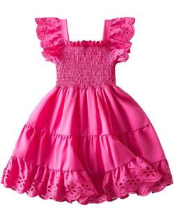 Nileafes Little Girl Summer Tulle Dress Casual Princess Girls Holiday Birthday Sundress